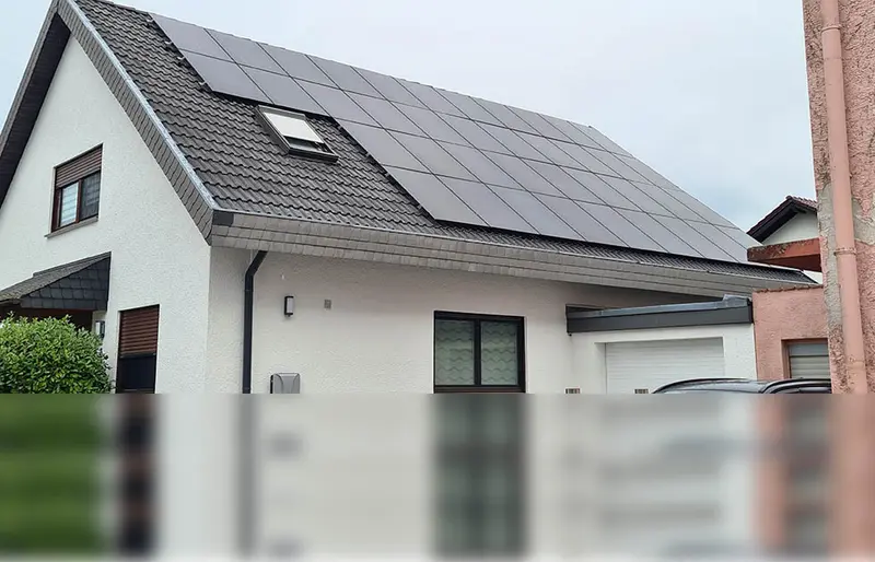 Photovoltaikanlage auf einem Wohnhaus in Pfungstadt