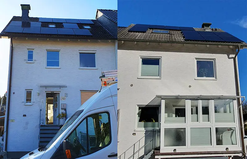 Photovoltaikanlage auf einem Wohnhaus in Siegburg